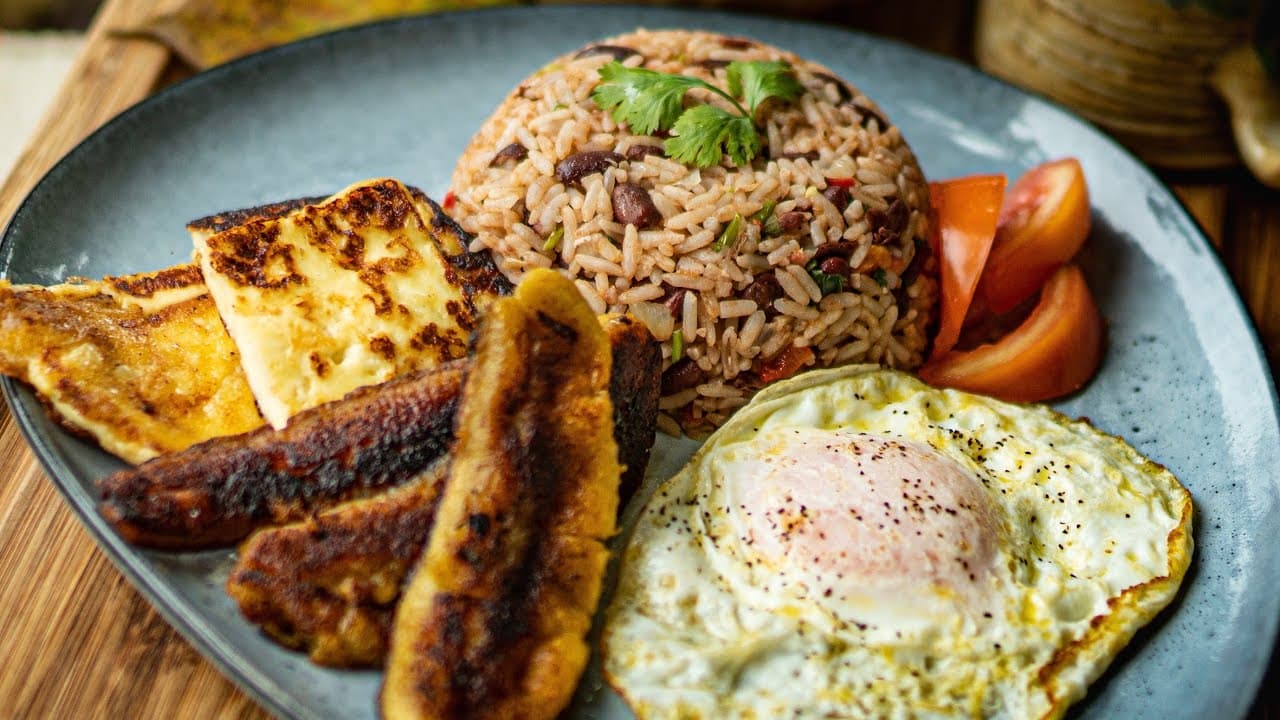 Gallo pinto — the breakfast that fuels the whole country before the sun is even fully up.
