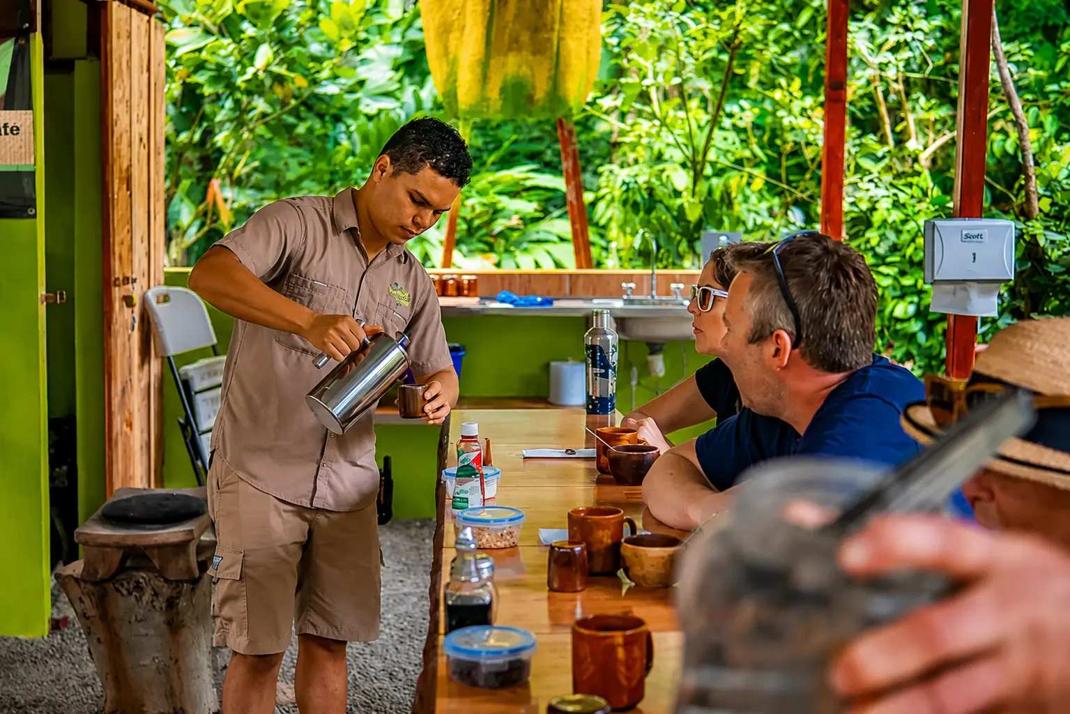 Freshly roasted Costa Rican coffee at a family farm in the North Fields.